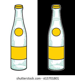 Glass Bottle Illustration Soda Beer Sparkling Water