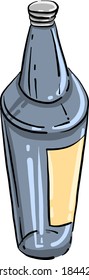 Glasflasche, Illustration, Vektorgrafik auf weißem Hintergrund