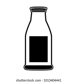 Glass bottle isolated