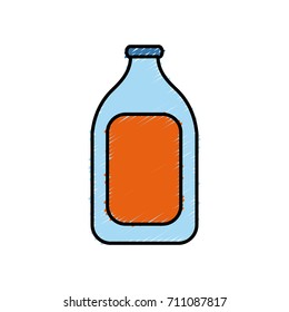 Glass bottle isolated