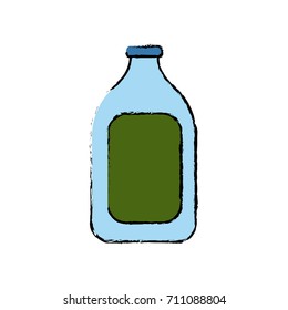 Glass bottle isolated