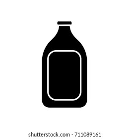 Glass bottle isolated