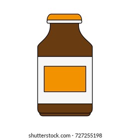 Glass bottle isolated