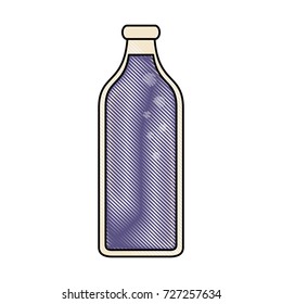 Glass bottle isolated
