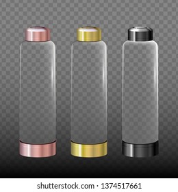 Glass bottle isolated on transparent background - Vector
