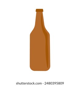 Glass bottle isolated on white background