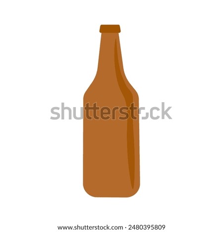 Glass bottle isolated on white background