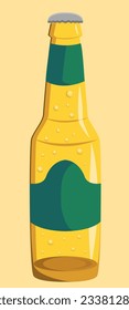 Glasflasche mit leichtem Bier