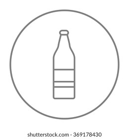 Glass bottle line icon.