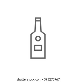 Glass bottle line icon.