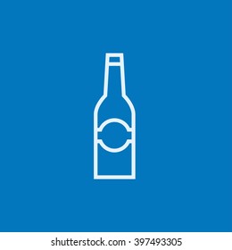 Glass bottle line icon.