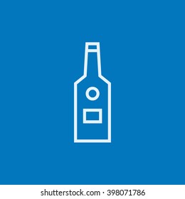 Glass bottle line icon.