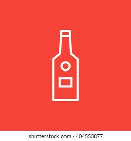 Glass bottle line icon.