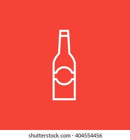 Glass bottle line icon.