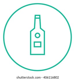 Glass bottle line icon.
