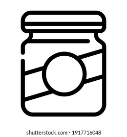 glass bottle line icon vector. glass bottle sign. isolated contour symbol black illustration