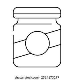 Glas Flasche Linie Symbol Vektor. Glasflaschenschild. isoliertes Kontursymbol, schwarze Illustration