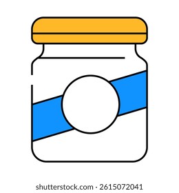 glass bottle line icon vector. glass bottle sign. isolated symbol illustration