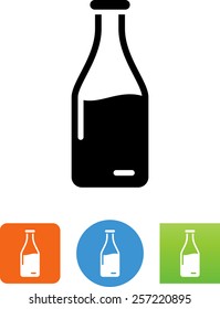 Glass bottle with liquid icon 