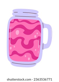 Botella De Vidrio Con Ilustración Del Vector Líquido
