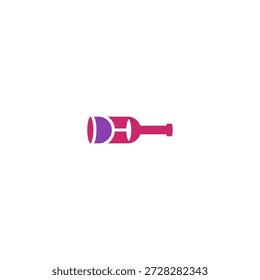 Glass in a bottle logo idea.