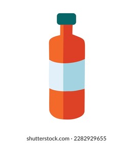 A glass bottle of medicine isolated
