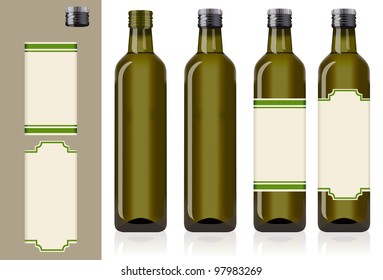 Glass Bottle Oil Label. 