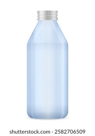 Glass bottle on a white background. Vector illustration.