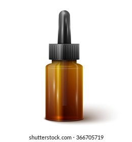 glass bottle with pipe dropper