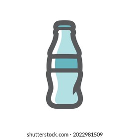 Glasflasche Soda Vektorsymbol Cartografik