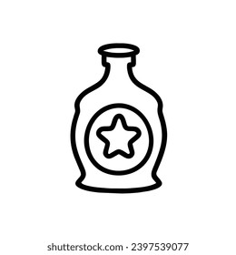 Glass bottle tube icon. Simple vector sign