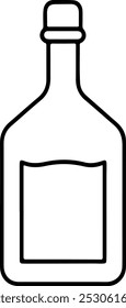 Glass Bottle Types. Alcohol Beverage Bar Drink Concept. Editable Stroke. Minimal Color Flat Line Outline Stroke Icon