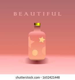 glass bottle. vector with a gradient color.


