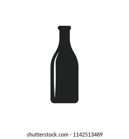 Glass bottle vector icon