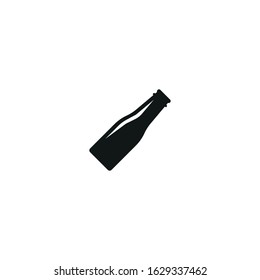 glass bottle vector icon on white background