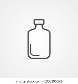 Glass bottle vector icon sign symbol