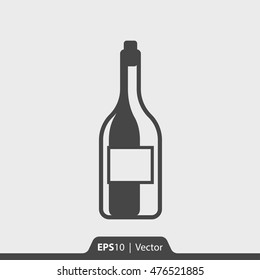 Glass bottle vector icon for web and print