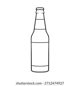 glass bottle vector line art drawing illustration