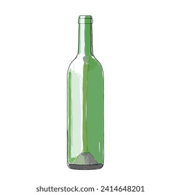 vector de botella de vidrio que se puede utilizar en sus diseños