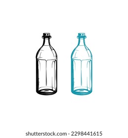 Glass Bottle Vector, vintage essential oils bottles vector, essential oils bottles, Medicine bottles vector.