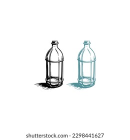 Glass Bottle Vector, vintage essential oils bottles vector, essential oils bottles, Medicine bottles vector.