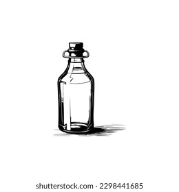 Glass Bottle Vector, vintage essential oils bottles vector, essential oils bottles, Medicine bottles vector.