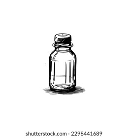 Glass Bottle Vector, vintage essential oils bottles vector, essential oils bottles, Medicine bottles vector.