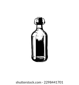 Glass Bottle Vector, vintage essential oils bottles vector, essential oils bottles, Medicine bottles vector.