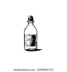 Glass Bottle Vector, vintage essential oils bottles vector, essential oils bottles, Medicine bottles vector.