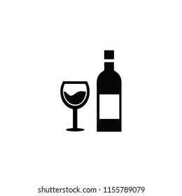 glass and bottle of wine
