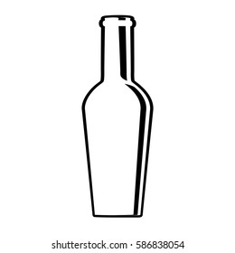 glass bottle wine design vector illustration eps 10