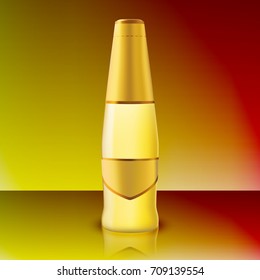 Glass of Bottle wine. Vector Illustration
