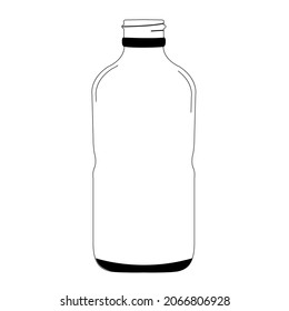 Glass Bottles 240 ml without Caps,flat icon design vector