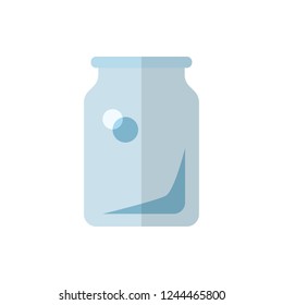 glass bottles flat vector icon
